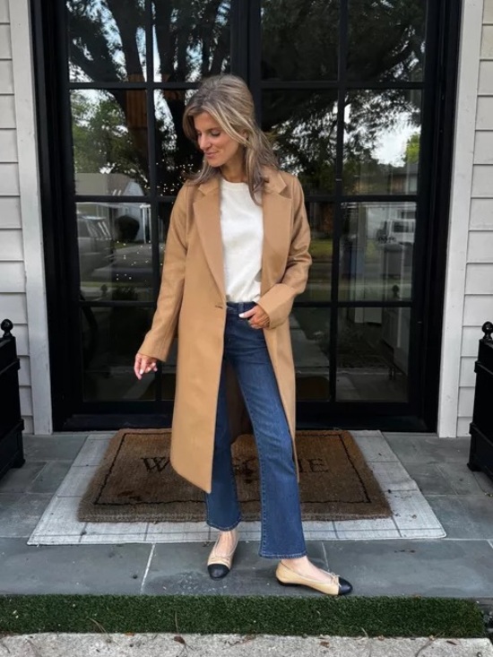 Quince Jackets & Blazers - Quince Wool Cashmere Blazer Coat, Caramel, L
